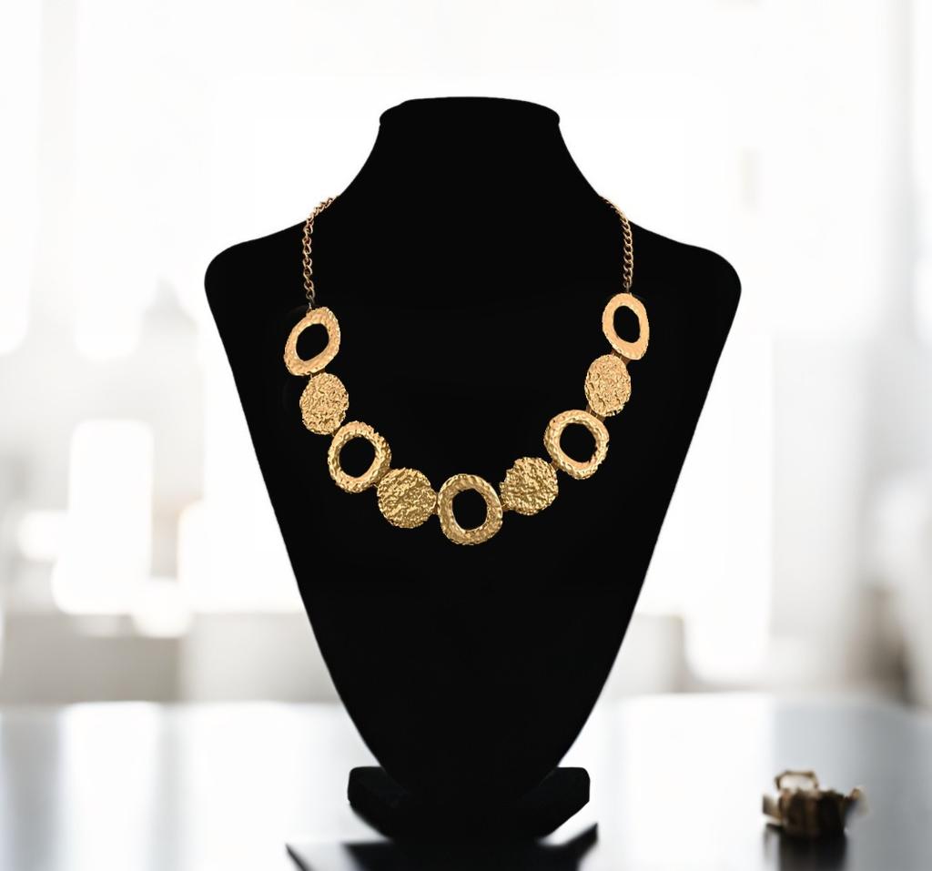 Персонализированное Преувеличенное Ожерелье, Модные Аксессуары из Сплава с Концентрическими Кольцами