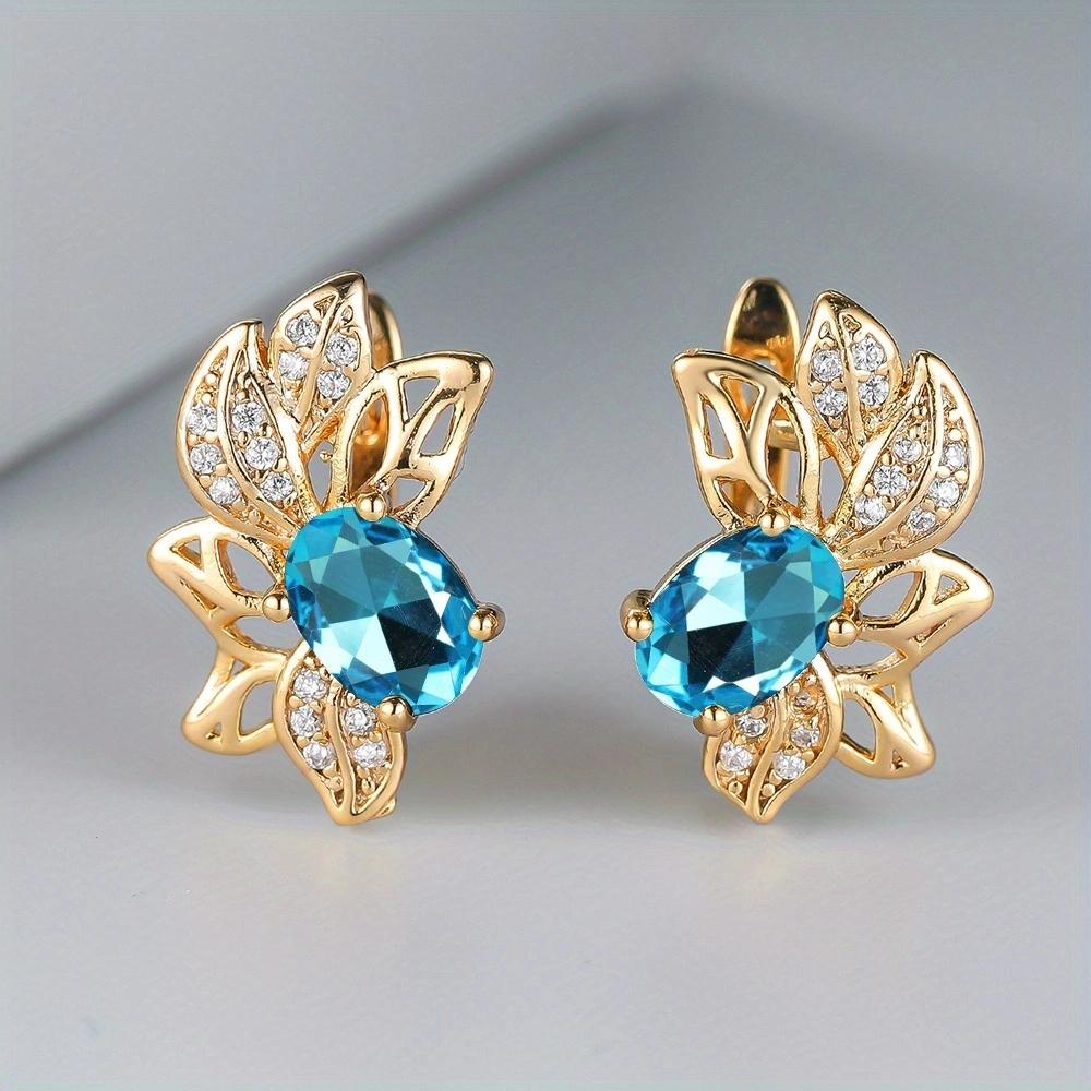 Серьги-капли золотого цвета для женщин, черные серьги с цветком циркона, винтажные серьги для невесты, свадебные украшения, подарок для вечеринки