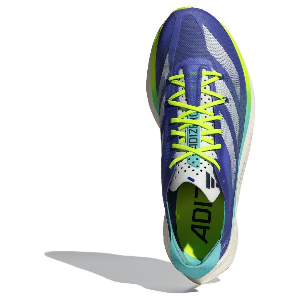 adidas Кроссовки Adizero Adios Pro 3 Cobalt Blue Lucid Lemon Unisex с нулевой металлической отделкой ID3635