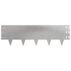 Lawn Edging 10 pcs 100 x 30 cm Steel Silver