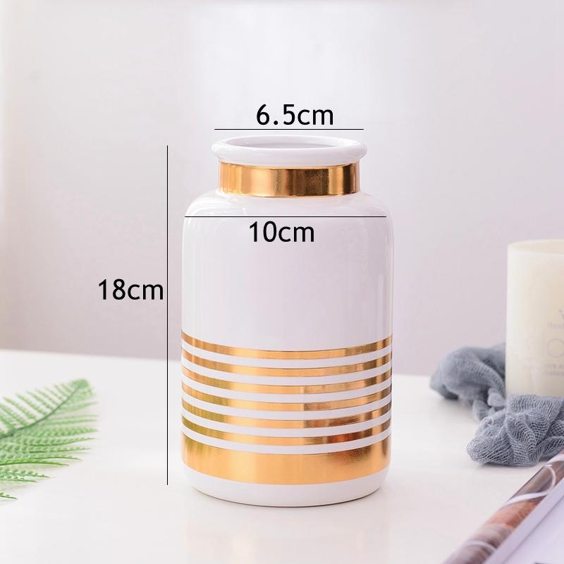 1 шт. Черно-белая керамическая ваза с золотым дизайном, ваза для цветов, контейнер для посадки воды, декоративная настольная ваза для дома