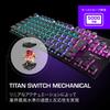 Компактная механическая RGB USB игровая клавиатура ROCCAT Vulcan TKL, модель с японской раскладкой JP, тихие линейные переключатели, без цифрового блока, немецкий дизайн (Красный эквивалент)