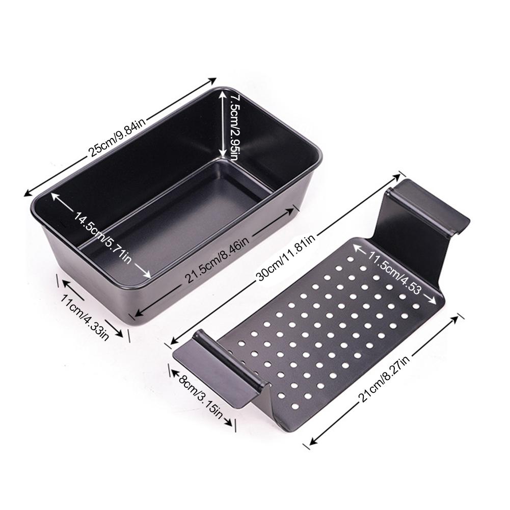 Toast Mold Household Bread Pan W/ Detachable Drain Tray Nonstick Bread Bake Mold for Meat Brownie Toast Bread Pastry Baking