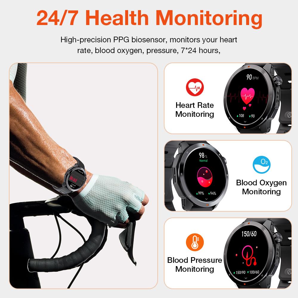 Navi R3 Смарт-часы для мужчин GPS-карта бег темп высота 3ATM водонепроницаемый AOD-дисплей Amoled экран Bluetooth Звонки Smartwatch