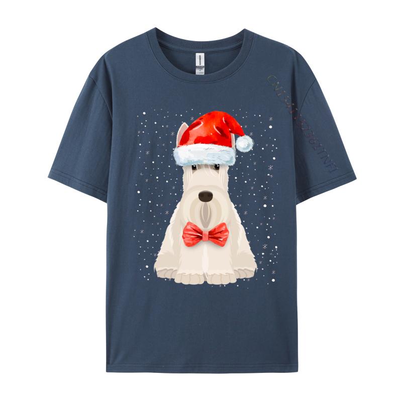 Scottish Terrier Christmas Idea For Women Xmas Scottie Dog T Shirt Cotton Clothes Humor Winter T-Shirt