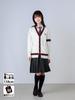 Konomi White X Red Striped School High Junior and High Popular Suitable for School Entrance Available In and Slim Size M ARCC-1015 Girls' Cardigan,