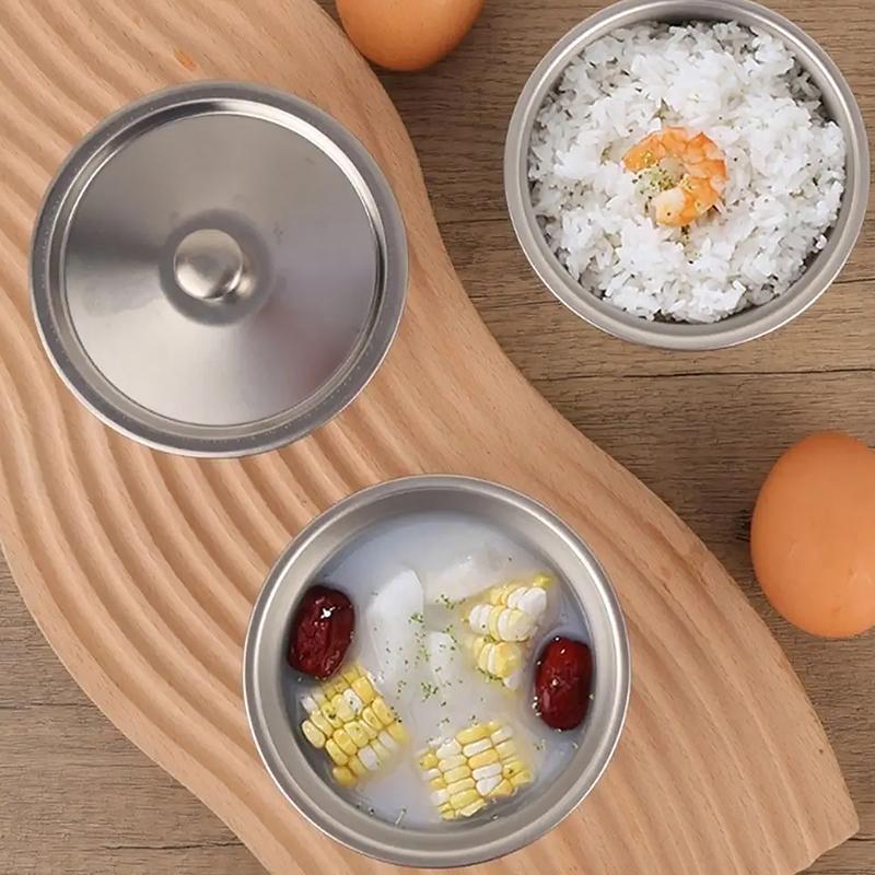 304 Нержавеющая сталь паровая миска для яиц с крышками кухонная утварь фруктовый салат десерт суп миска пищевой контейнер миска для рисовой лапши