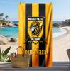 Hull City Personalized Printed Beach Towel Soccer Logo Support Custom Name Text Absorbent Towel For Sport Travel Special Gift