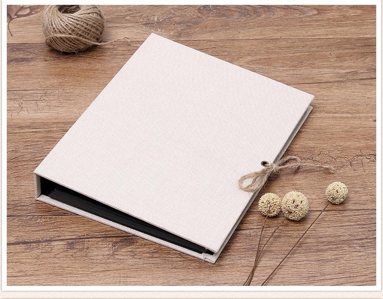 Simple Linen DIY Photo Album Wedding Album Retro Family Large-Capacity Photo Album Handmade Creative Gifts