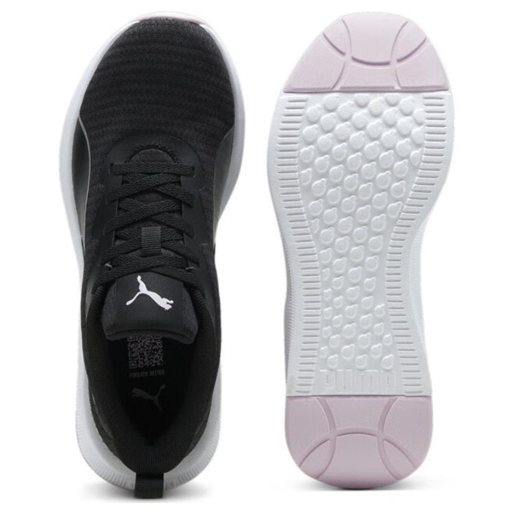 Puma Flyer Lite Кроссовки унисекс с круглым носком, на шнуровке, амортизирующие, нескользящие, легкие, низкие, для бега, 378774-13, черно-фиолетовые