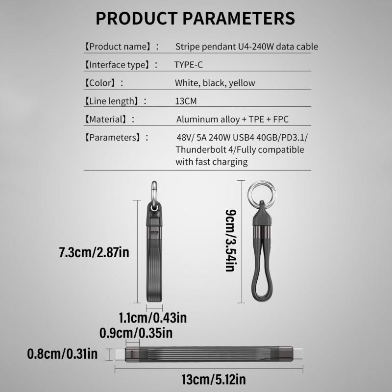 13 см USB4 Кабель для PD240W Power Delivery и 40 Гбит/с Передачи Совместимый 8K Видео Передача