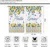 Rustic Lemon Kitchen Curta, Farmhouse Yellow Fruit Drapes With Blue Leaves, Rod Pocket Retro Summer Window Panels