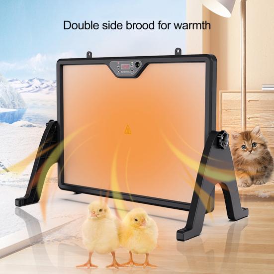 Панель отопления с дистанционным управлением для курятника, регулируемый таймер температуры, отверстия для отвода тепла, нагреватель с быстрым нагревом