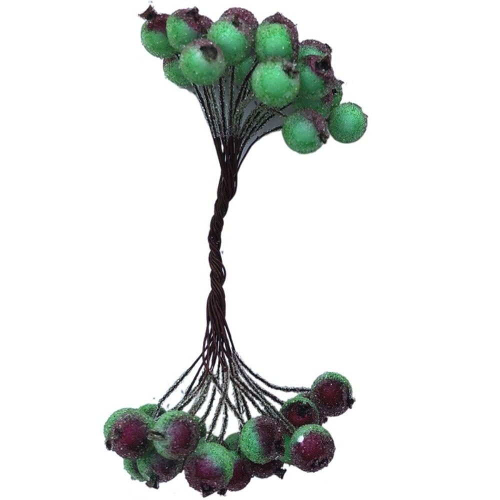 5 пучков гибких ягод, букет, тычинки, двойные головки, мини-искусственные фрукты, свадьба