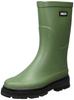 Резиновые дождевые сапоги см [Aigle] [Официальный] Водонепроницаемые, Водоотталкивающие Полусапоги, Оливковые, 23.5