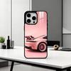 Pink S-Sports C-Car Rear Pattern   Phone Case For iPhone17,16,15,14,13,12,11 Plus,Pro Max Magnetic For Magsafe Wireless Charging