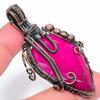 Ruby Natural Gemstone Handmade Copper Wire Wrap Jewelry Pendant 2.60" h5E26