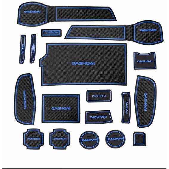 Non-slip Auto Interior Door Gate Pad Cup Mat for Nissan Qashqai J11 ,17pcs/lot,car Accessories