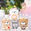 Cute Cute Biscuits Bear Pendant Plush Toy Doll Teddy Bear Bag Small Hanging Keychain