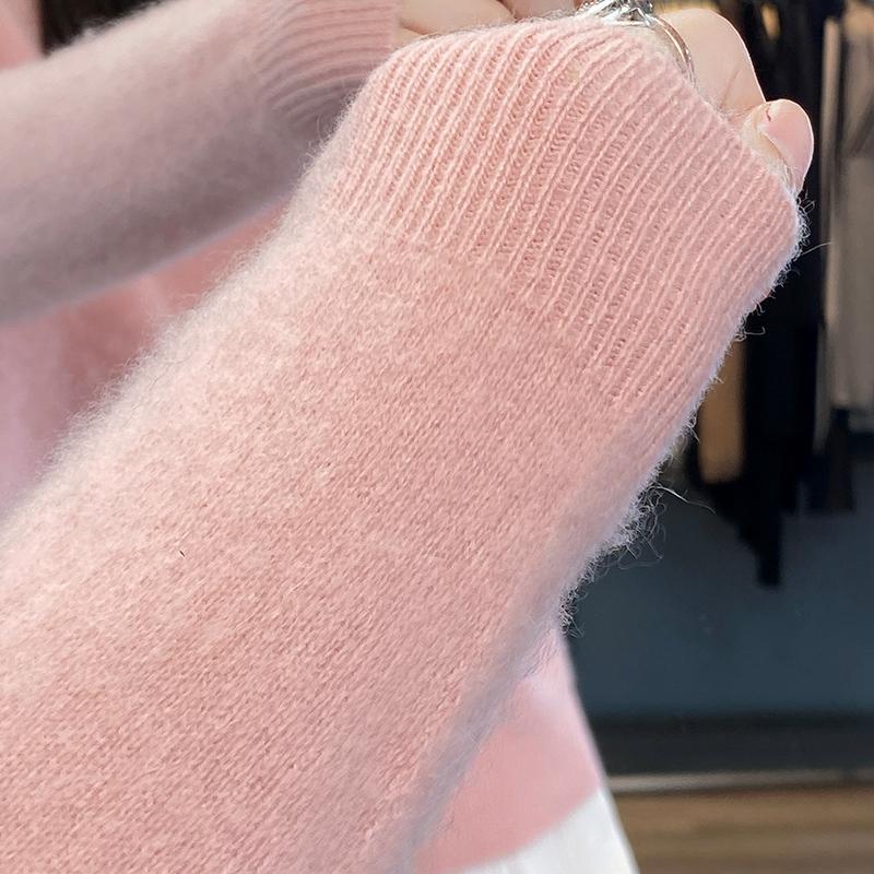 Женский кашемировый свитер Qinghe cashmere 30% кашемир 70% шерсть Женский осенне-зимний кашемировый свитер мягкий и теплый