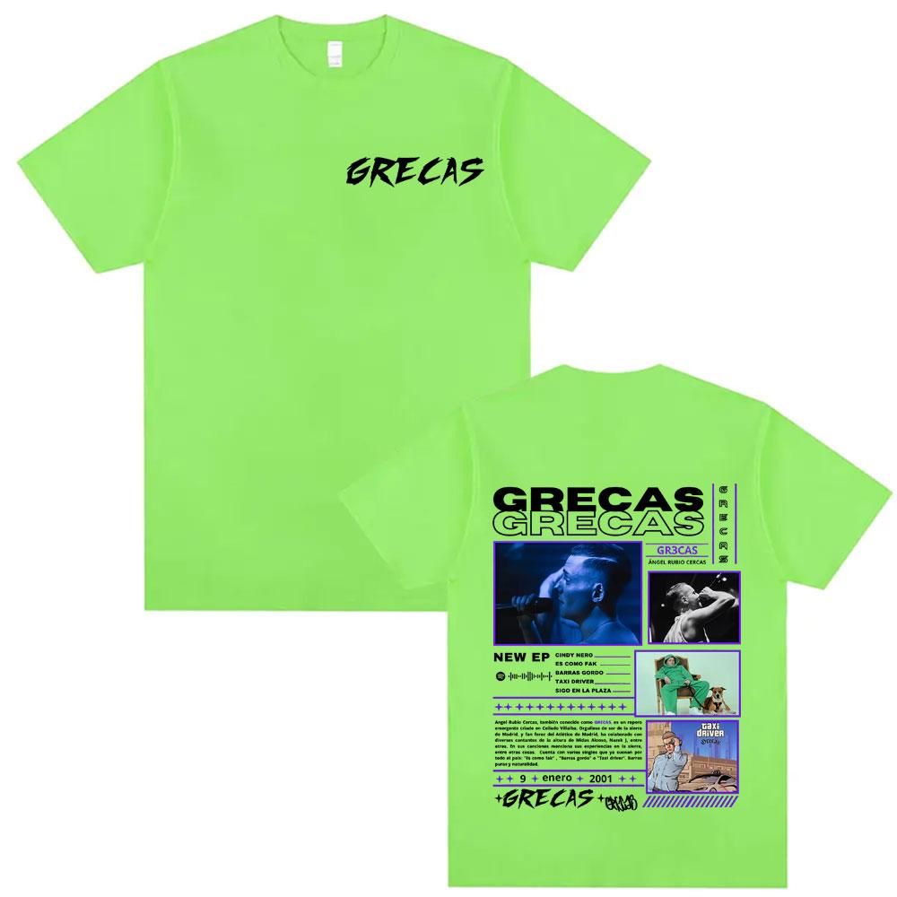 Rapper Grecas Album Tour 2025 Graphic Tshirts Unisex Women Harajuku Hip Hop T Shirts Summer Pop Music Oversized Tshirt Streetwear