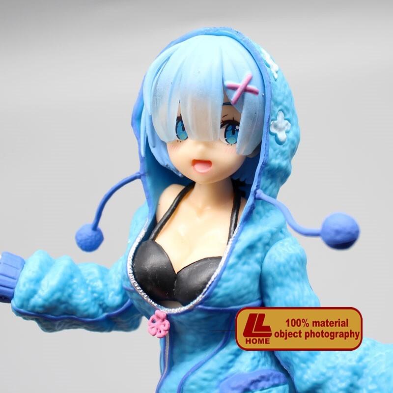 Аниме Re Life In a Different World Rem синяя одежда с капюшоном, фигурка из ПВХ, игрушка в подарок