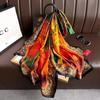 180*90cm Luxury Brand Ladies Spring Summer Long Silk Scarf Shawl Digital Painted Shawl Gogh Oil Painting Lady Foulard Bandanna