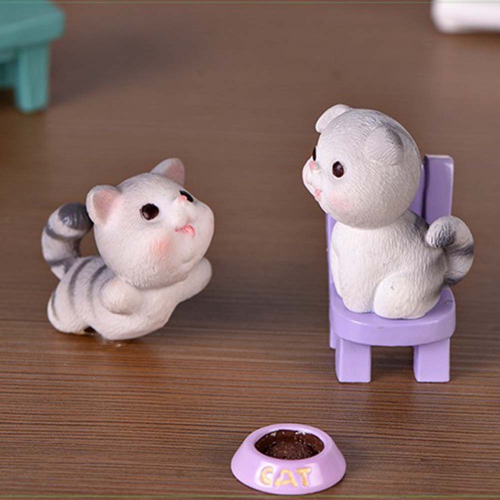 Cute Pet Micro Landscape Fairy Garden DIY Kitten Ornament Figurines Small Statue Miniatures
