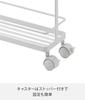 Yamazaki Slim Kitchen Cart, White, Approx. W38 x D12 x H66cm, Tower [Assembly Required: Casters and Hooks Attached] 7151
