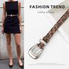 New Leopard Leather Genuine Leather Belt for Women Creative European and American Versatile Jeans Decorative Belt