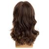 Synthetic Natural Brown Wig Long Curly Hair for Men Daily Use Layered Wig with Bangs Gift Outfits Costume Party Wigs