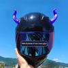 2PCS Motorcycle Helmet Devil's Horns Style Decoration Motorbike Helmet Accessories Stickers Cosplay Styling with Sucker Helmet Communication 7