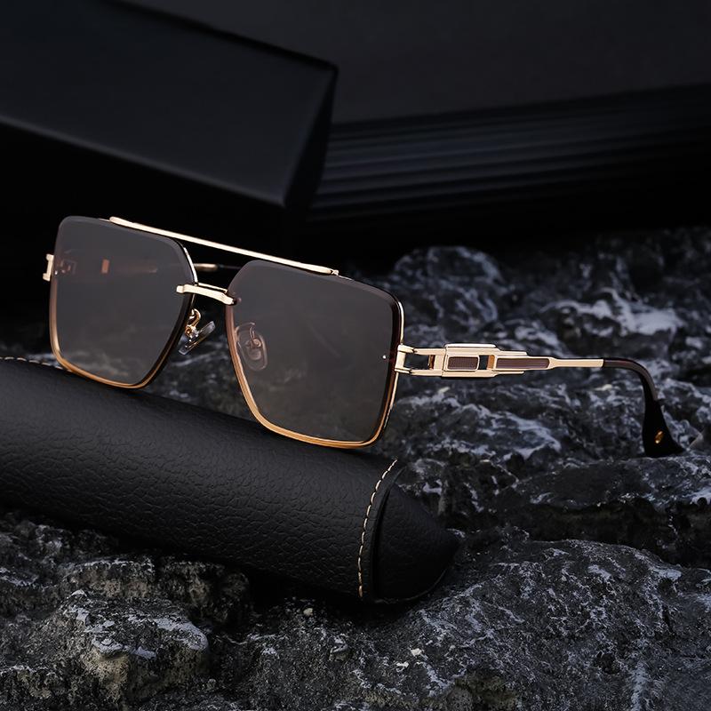 Солнцезащитные очки в оправе, мужские и женские, ретро-солнцезащитные очки высокого класса, полые ножки, очки в оправе, оттенки
