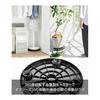 Yamazaki Jitsugyo 10696 Thin Dolly Round L Black W37 x D37 x H3.2cm Tower Flat Cart with Casters Round Shape for Smooth Movement