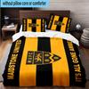 3pcs Football Crest Printed Bedding Set Duvet Cover Closure Includes 1 Duvet Cover & 2 Pillowcases Bedding Sets Home Decor Gifts