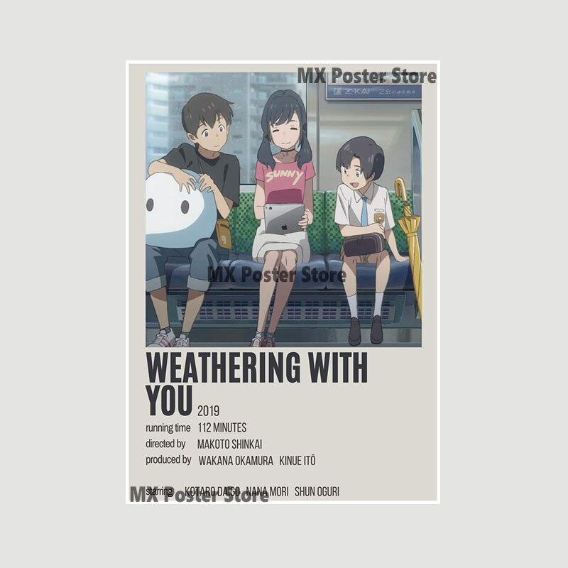 Убийца Демонов, белый бумажный плакат, классический японский аниме-сериал, художественная мультяшная живопись, наклейка для домашнего бара, художественная настенная декоративная фреска