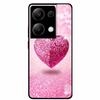 Чехол для Redmi NOTE 13 PRO 4G с закаленным стеклом и эстетичной цветной покраской