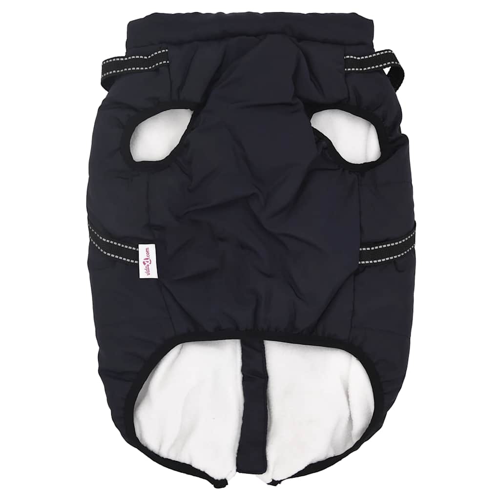Dog Raincoat with Integrated Harness Waterproof & Reflective Navy Blue Size L44