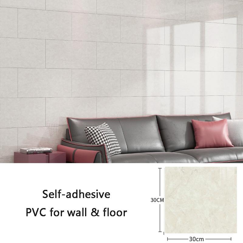 Self-adhesive Imitation Marble Wall Stickers 30x30cm PVC Floor Stickers Waterproof Bathroom Living Room Kitchen Decoration Decal