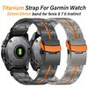 Quick Fit 22mm 26mm Titanium Strap for Garmin Watch Fenix E 8 AMOLED 7X 7 Pro 6X 6 Watchband Bracelet for Garmin Instinct 3 45mm