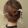 Retro Chinese Style Tassel Hair Clip Pearl Pendant Hair Stick Handmade Hairpins Charm Women Jewelry Accessories Hair Ornaments
