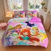 Набор из 3 предметов: пододеяльник и 2 наволочки Winx Club (Без вкладыша), Печать высокого разрешения, Набор для дома и общежития yy251208017