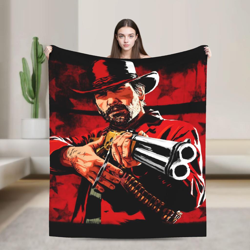 Плед Arthur Morgan Ультрамягкий Плед-покрывало для кровати 50x60 дюймов Различные размеры Пледы и одеяла