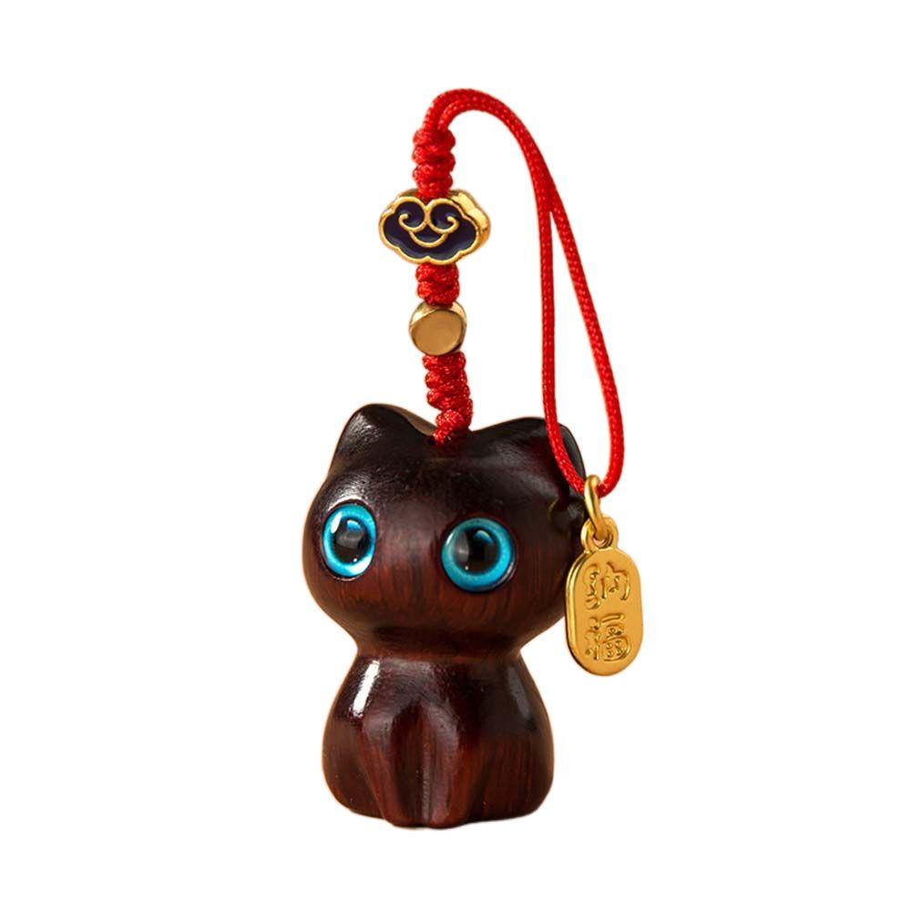 Phone Charm Mobile Phone Strap Mobile Phone Chain Mobile Phone Lanyard Wooden Cat Keychain