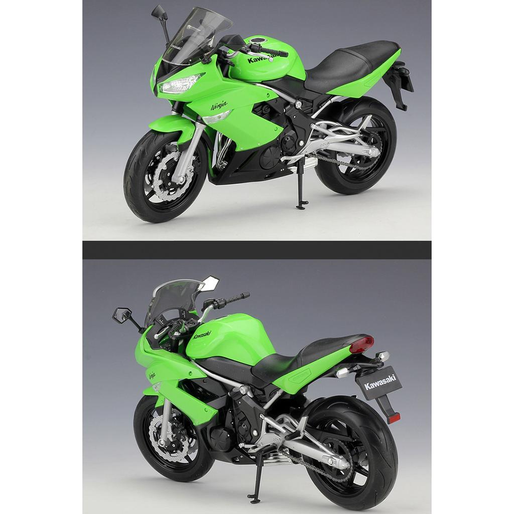 Welly 1:10 Scale Kawasaki Ninja 650R Alloy Motorcycle Model Diecasts Metal Toy Vehicles Motorcycle Model High Simulation Collection Childrens Gifts