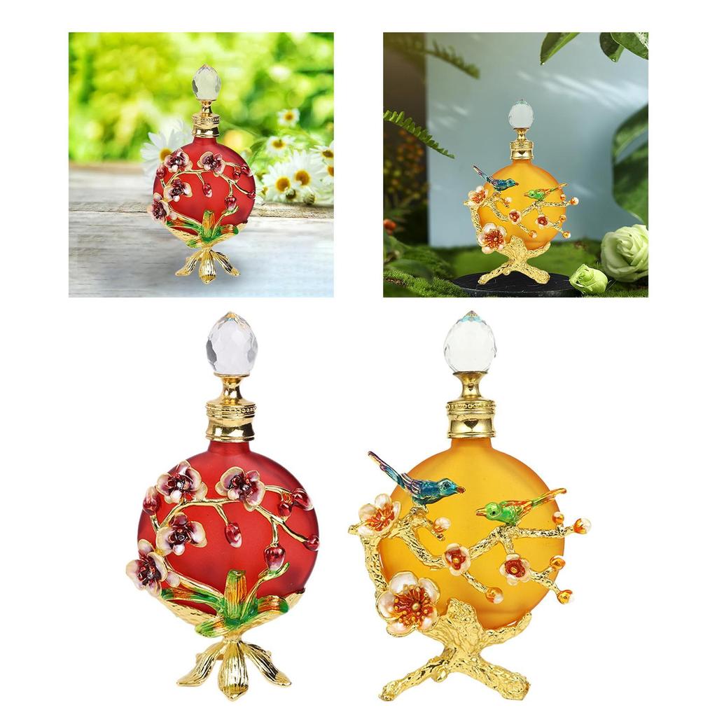 Пустой многоразовый флакон духов, подарок для девушки, женщины, необычный антикварный флакон для эфирного масла с цветочным узором, контейнер для аромата