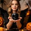 Handcrafted Halloween Table Accents 3D Printed Apple Skull Desktop Ornament, Gothic Decor Figurine, Mysterious Fruit Statues Creative Dark Art