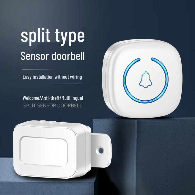 Wireless Doorbell with Anti-theft Infrared Sensor and Welcome Alert Sound