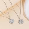 Couple Necklace Fashion Simple Round Cartoon Pendant Women's Personality Trend Jewelry Necklace
