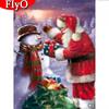 5D Алмазная вышивка Рождество Санта-Клаус Рукоделие Алмазная картина Пейзаж Мозаика Снеговик Рукоделие Настенное искусство